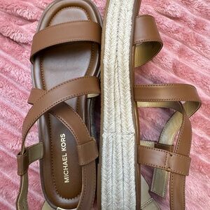 Michael Kors Tan Espadrille Sandals